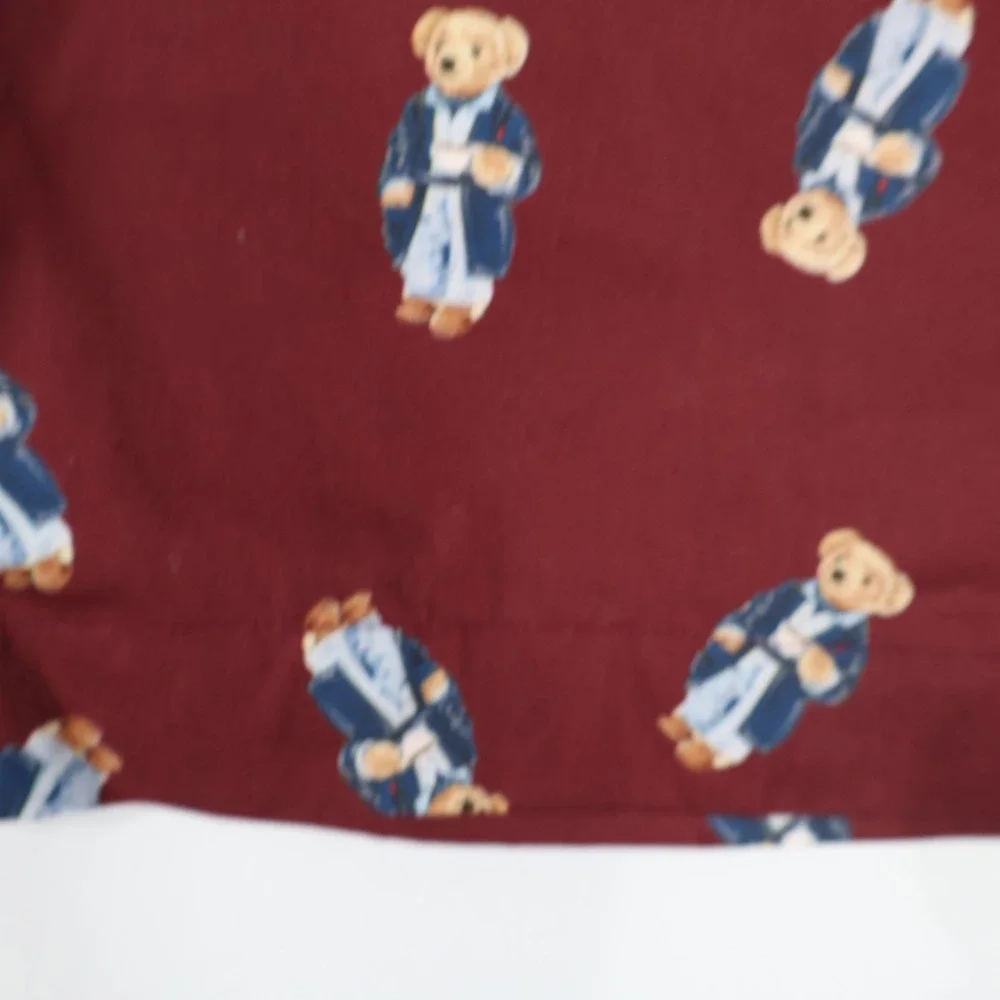 Polo Ralph Lauren Pajama Pants Mens L Red Polo Bear Sleepwear Cotton $58 NWT